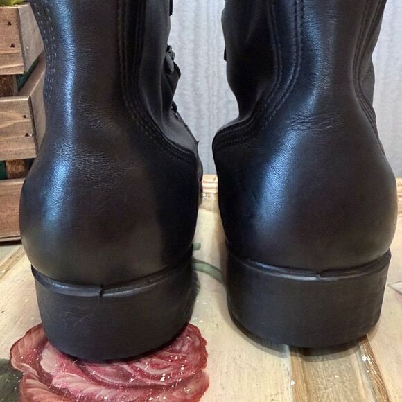 Vintage RO-SEARCH Leather Military Combat Boots Lace Up Army Black USA Men’s 8.5 main image 9